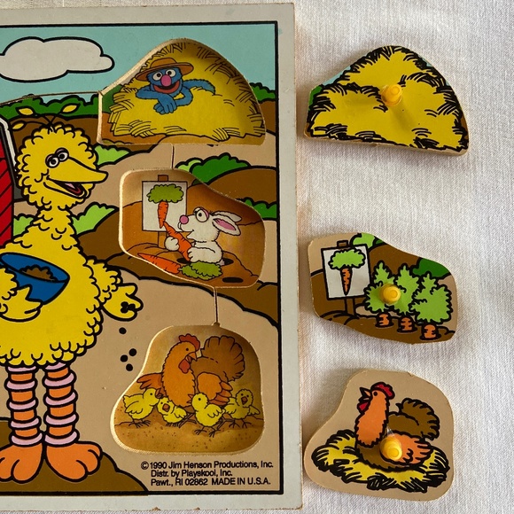 Vintage 1990 Sesame Street Playskool puzzle - Picture 4 of 6